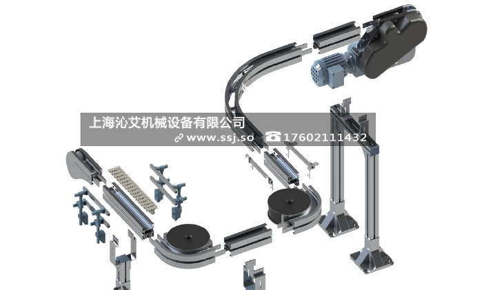 日化柔性链输送机示意图