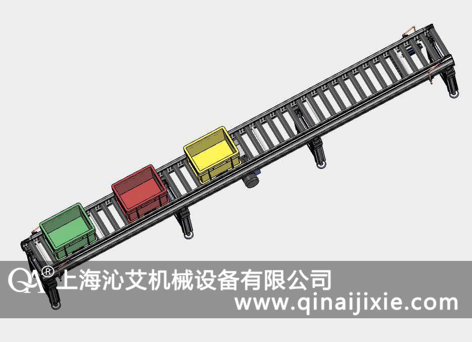 周转箱滚筒输送机三维设计图纸